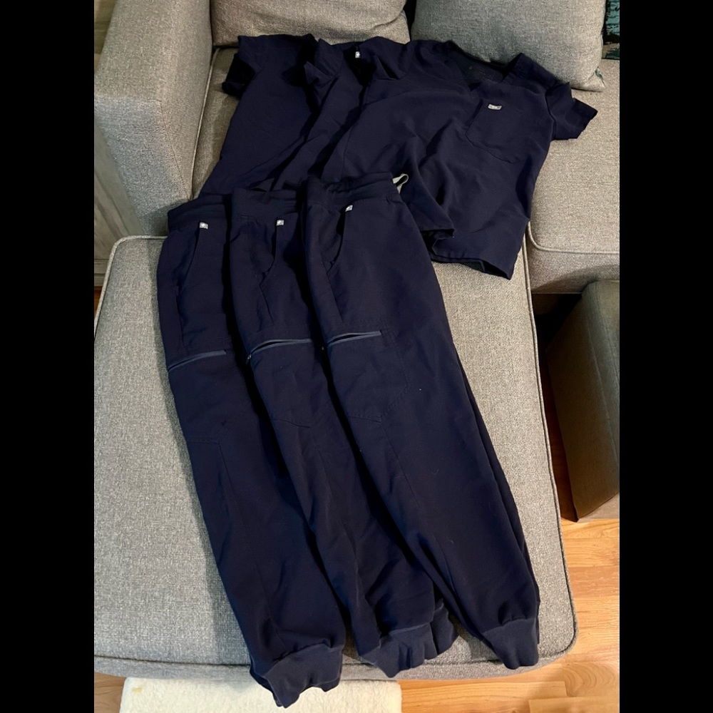 3 FIGS sets. catarina tops and zamora bottoms (best seller kits) NAVY